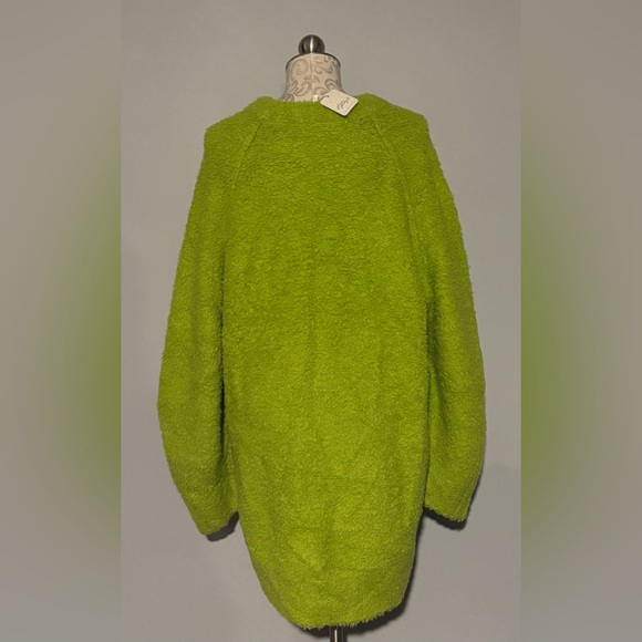🆕Free People Lime Green Oversized Women's Sweater Sise Medium. #45 - Picture 4 of 9